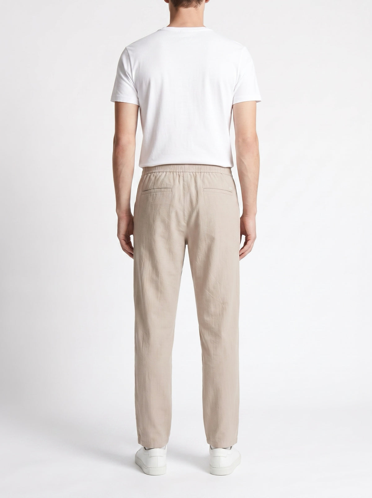 Zanzibar – Linen Pants — Beige — back view