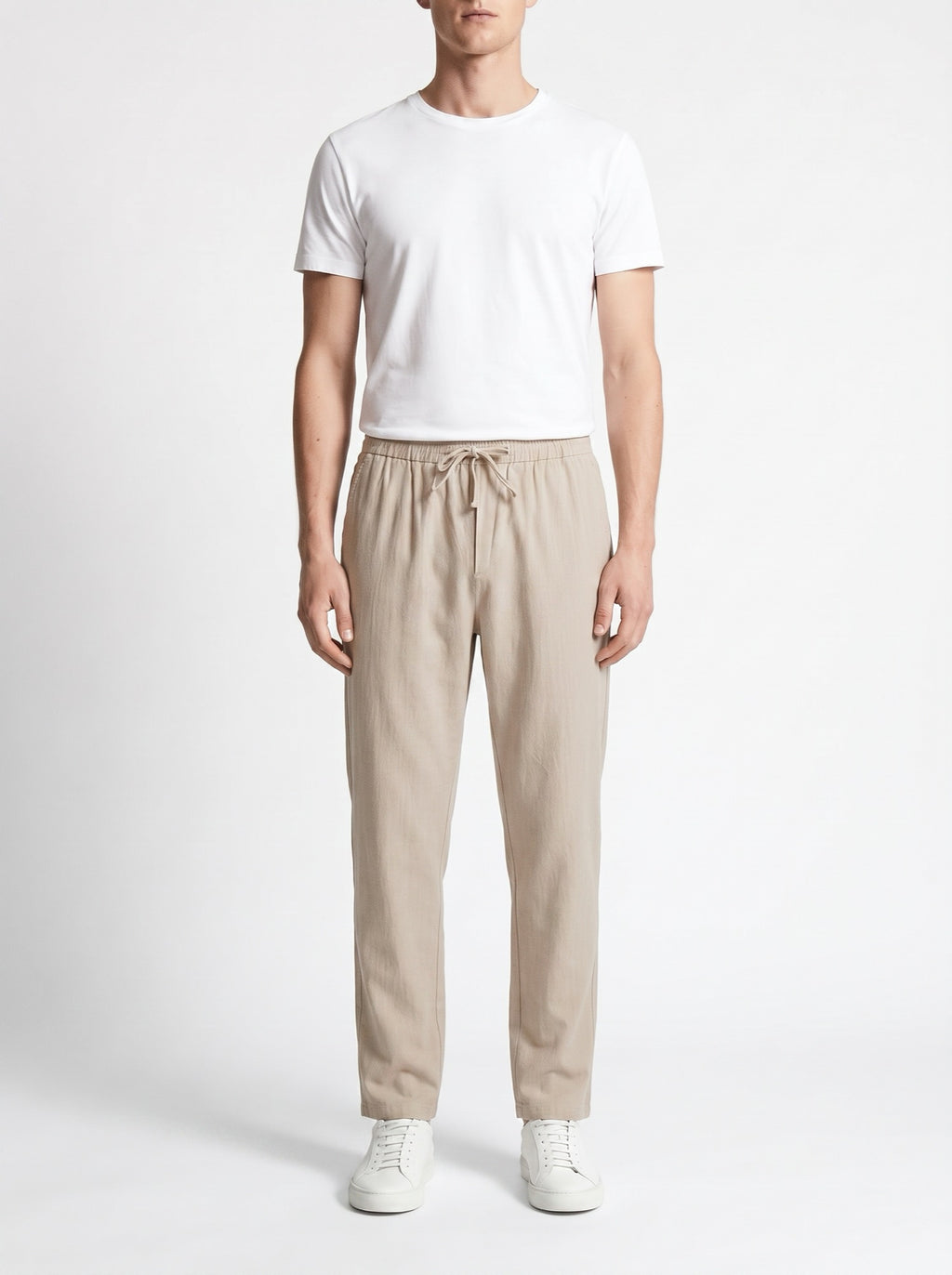 Zanzibar – Linen Pants — Beige — front view