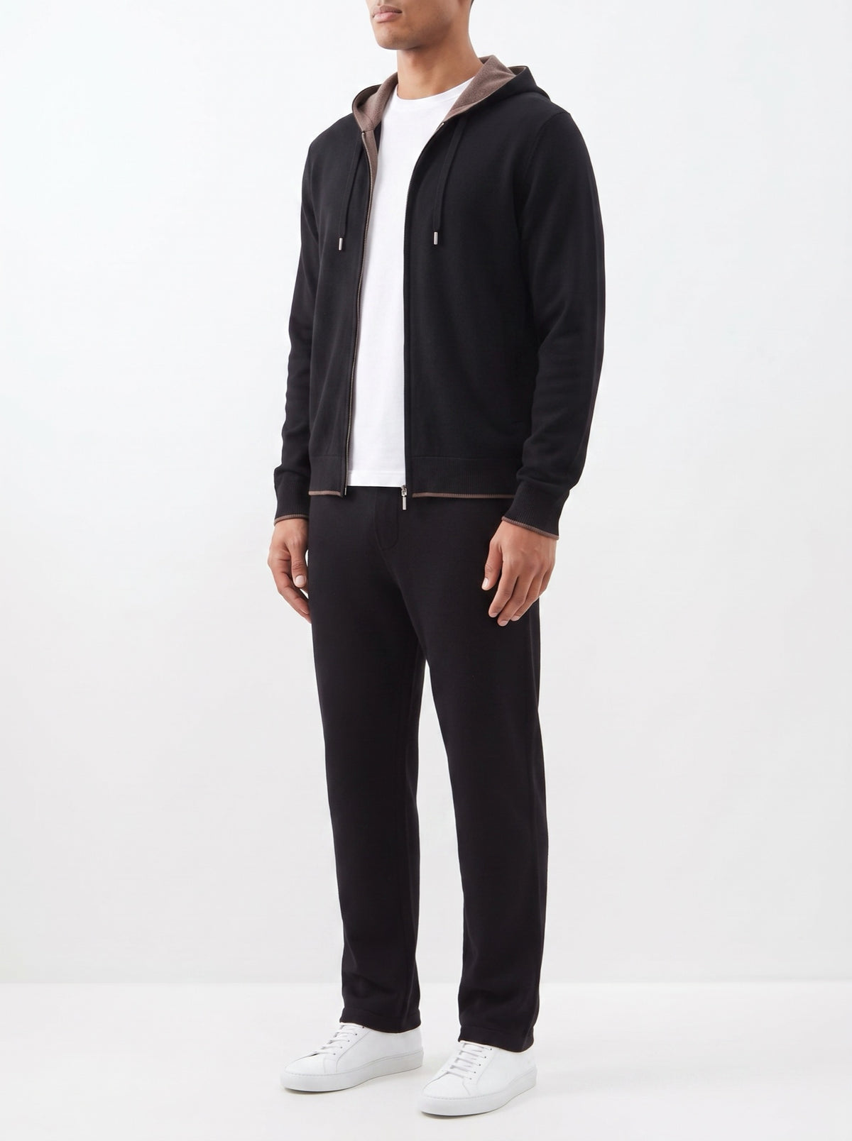 Weekend Zip Vest – Black — three-quarter view