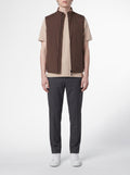 Reversible Vest – Ebony/Beige — front view