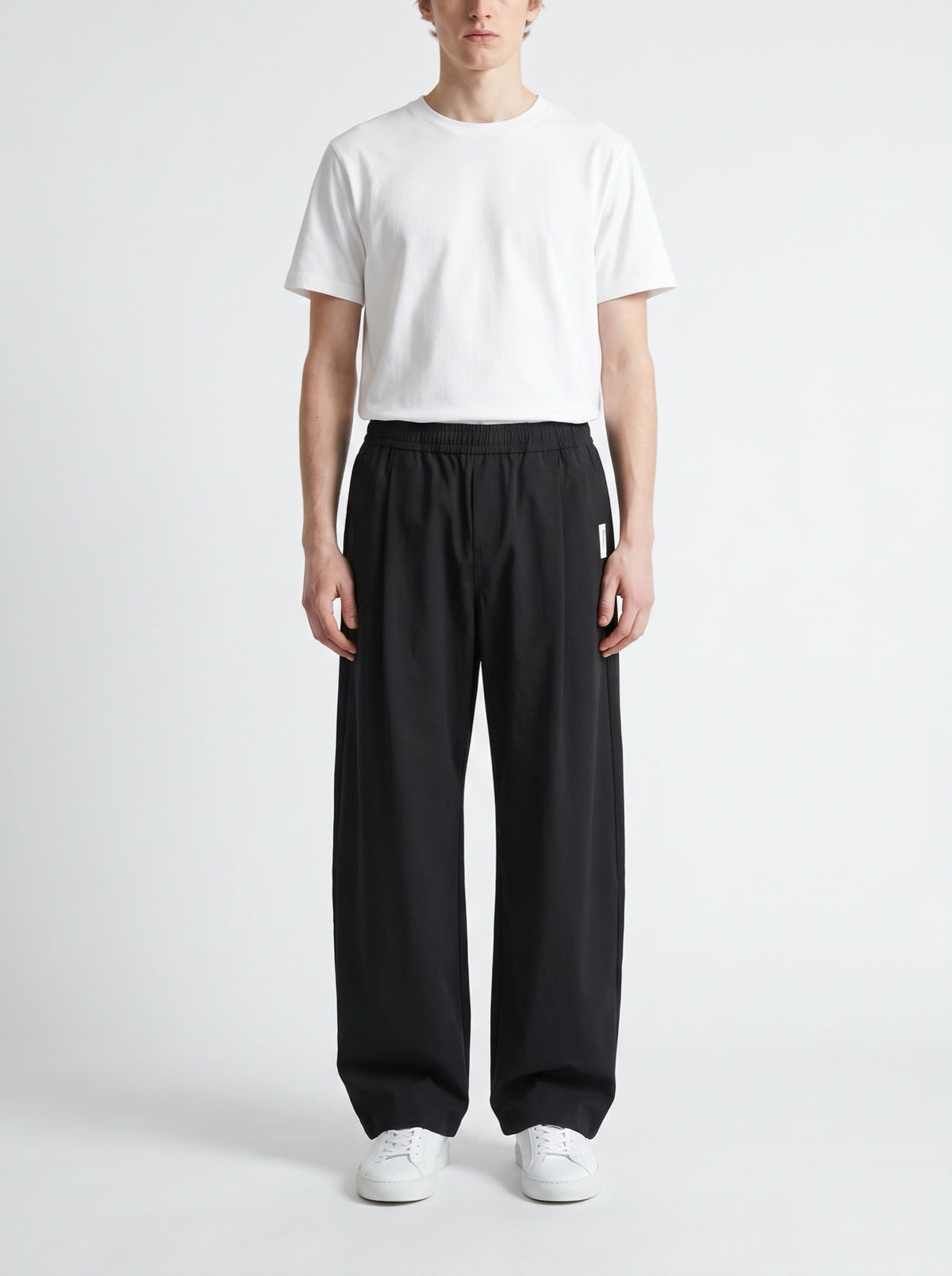 Urban Wide Pants — Black — front view