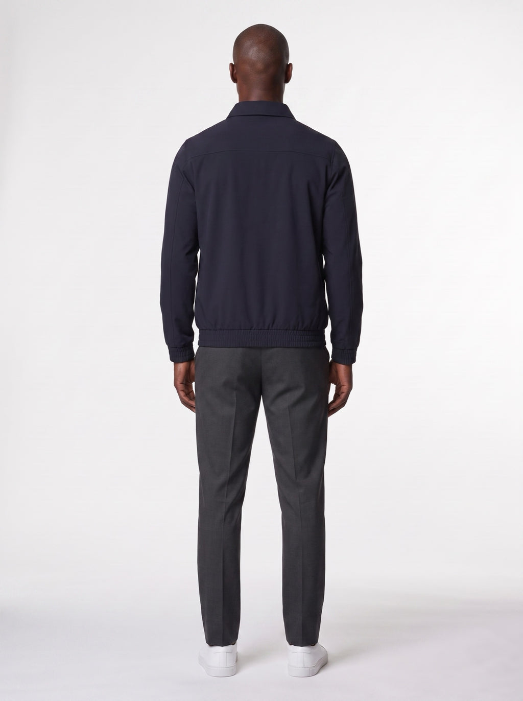 Tech Jacket – Navy Blue — back view