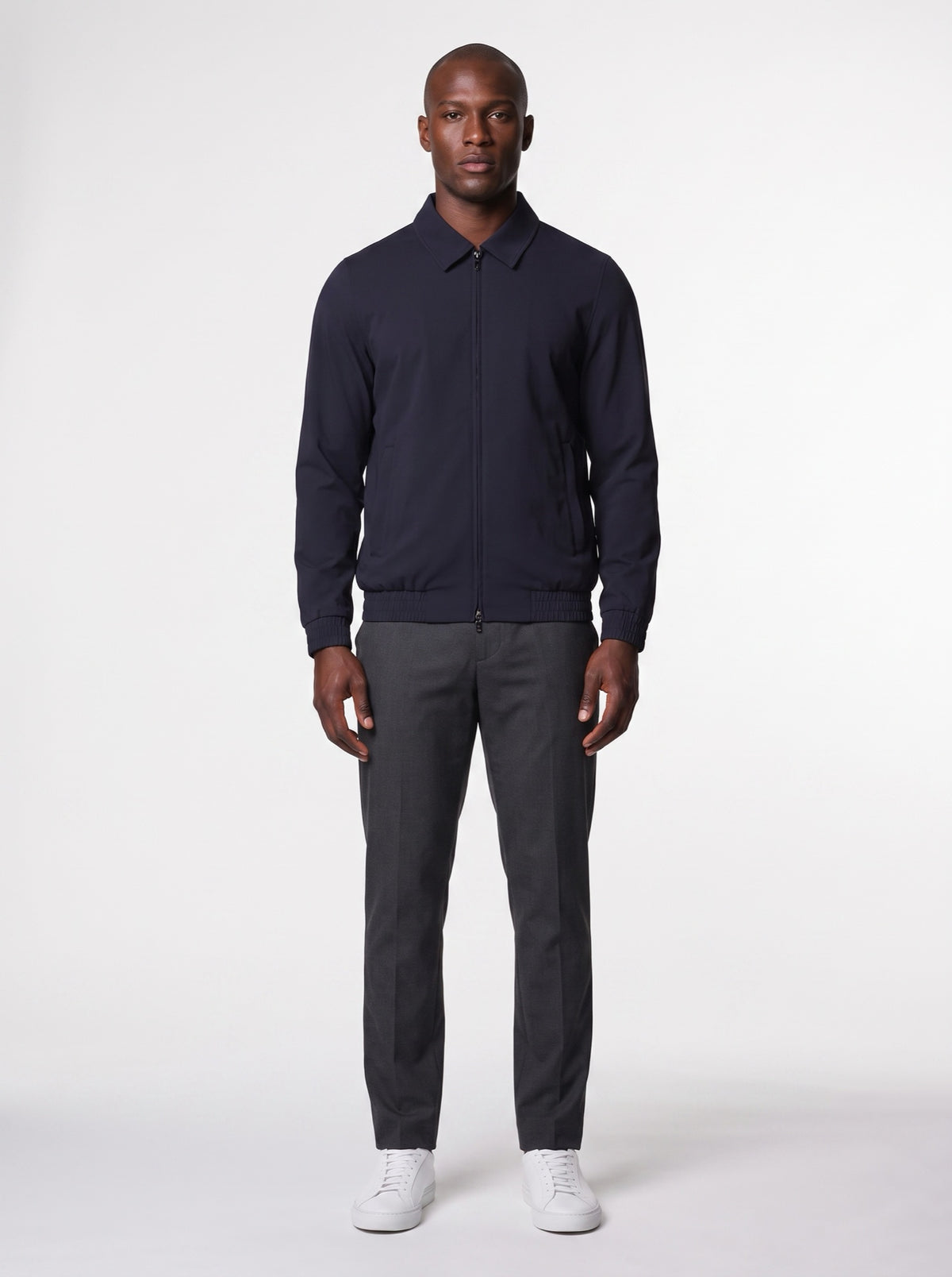 Tech Jacket – Navy Blue — front view