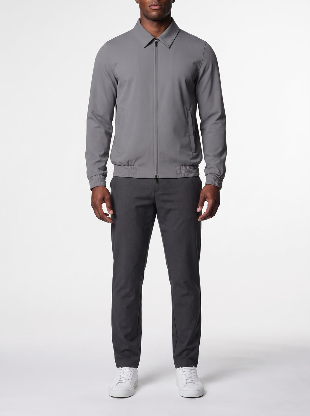 Tech Jacket – Gray — front view