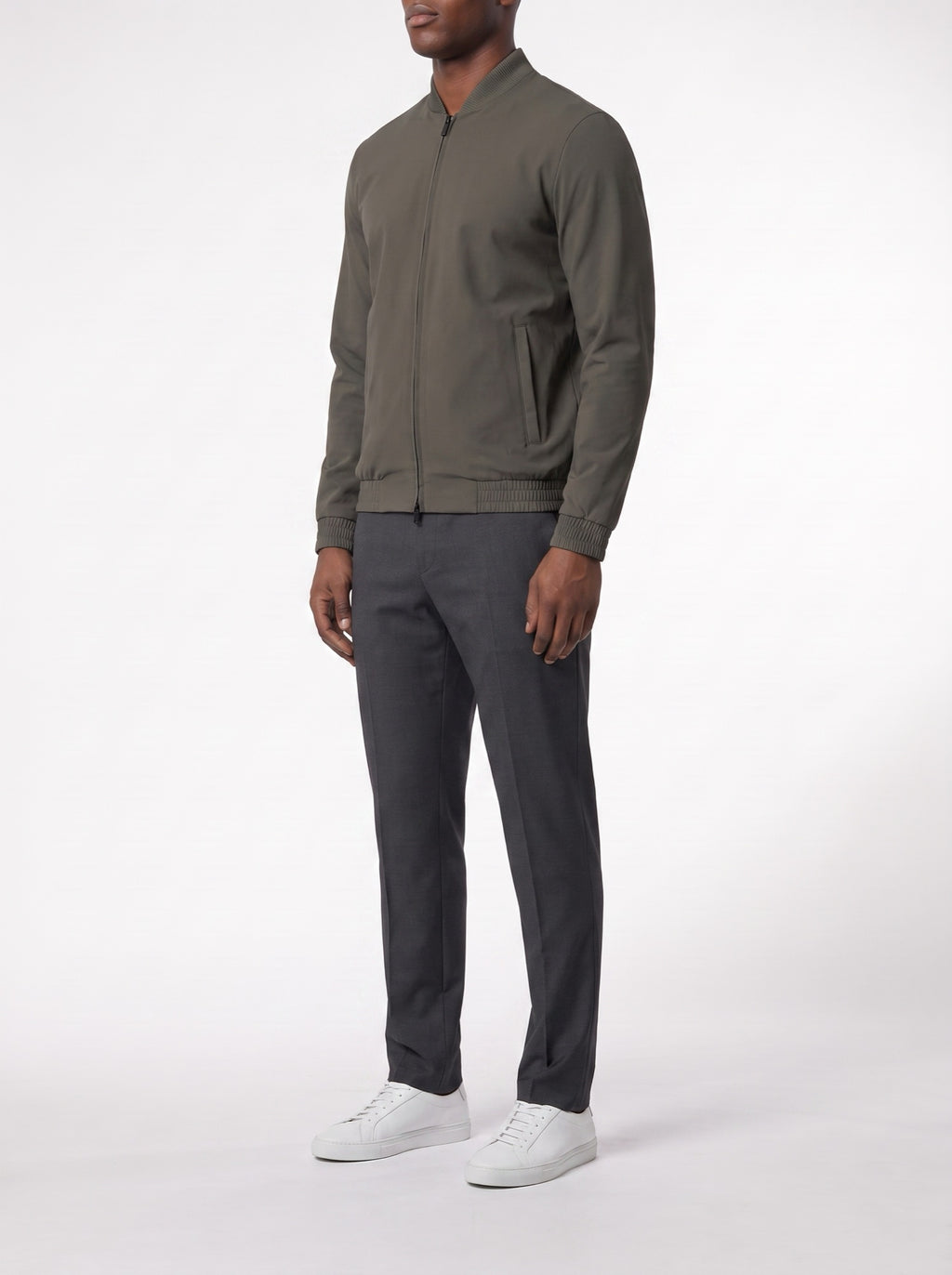 Tech Pants - Green — three-quarter view