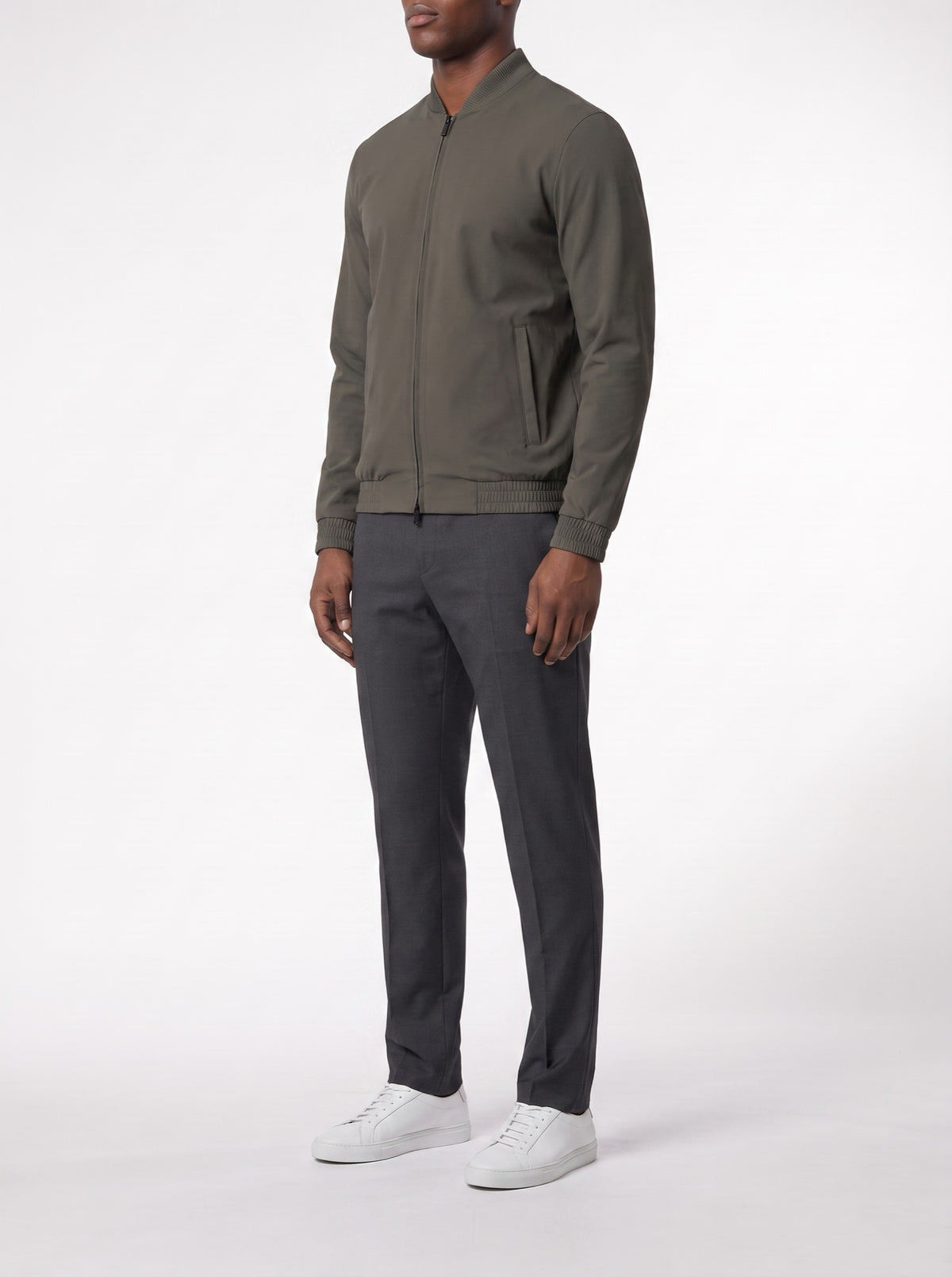 Tech Pants - Green — three-quarter view
