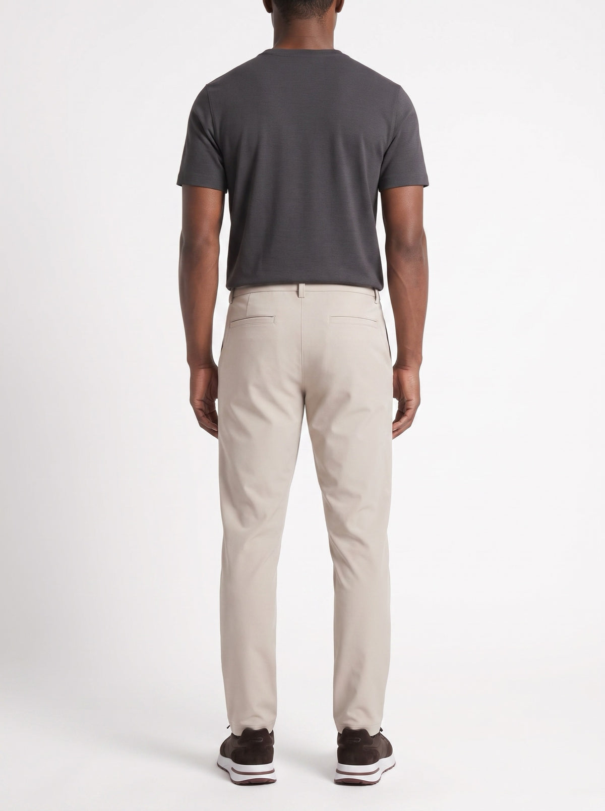 Tech Pants - Beige — back view