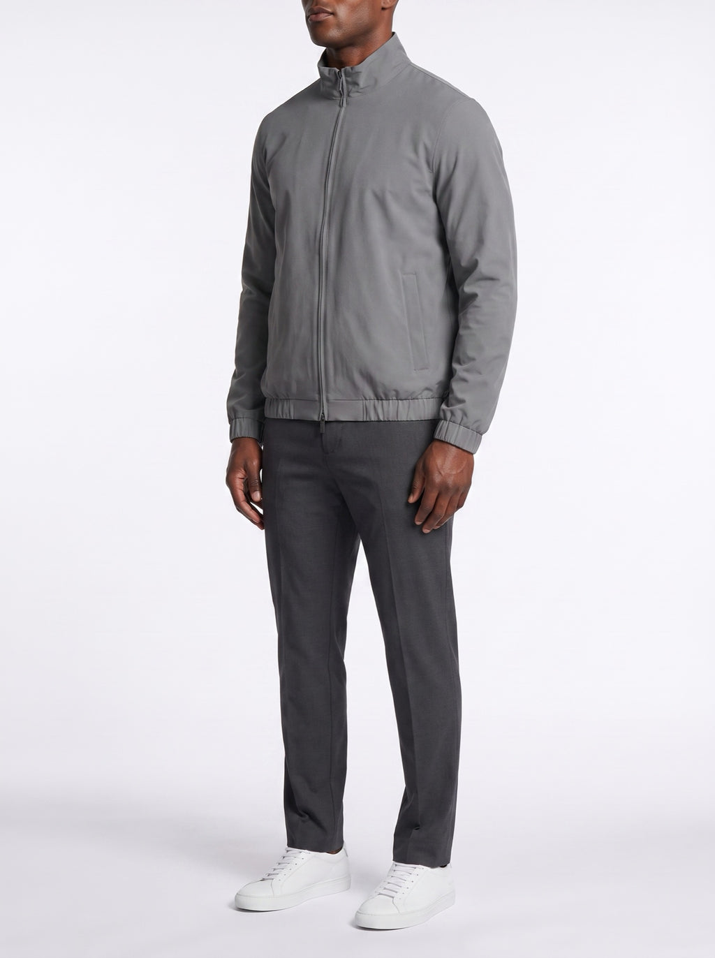 Tech Shell – Gray — three-quarter view