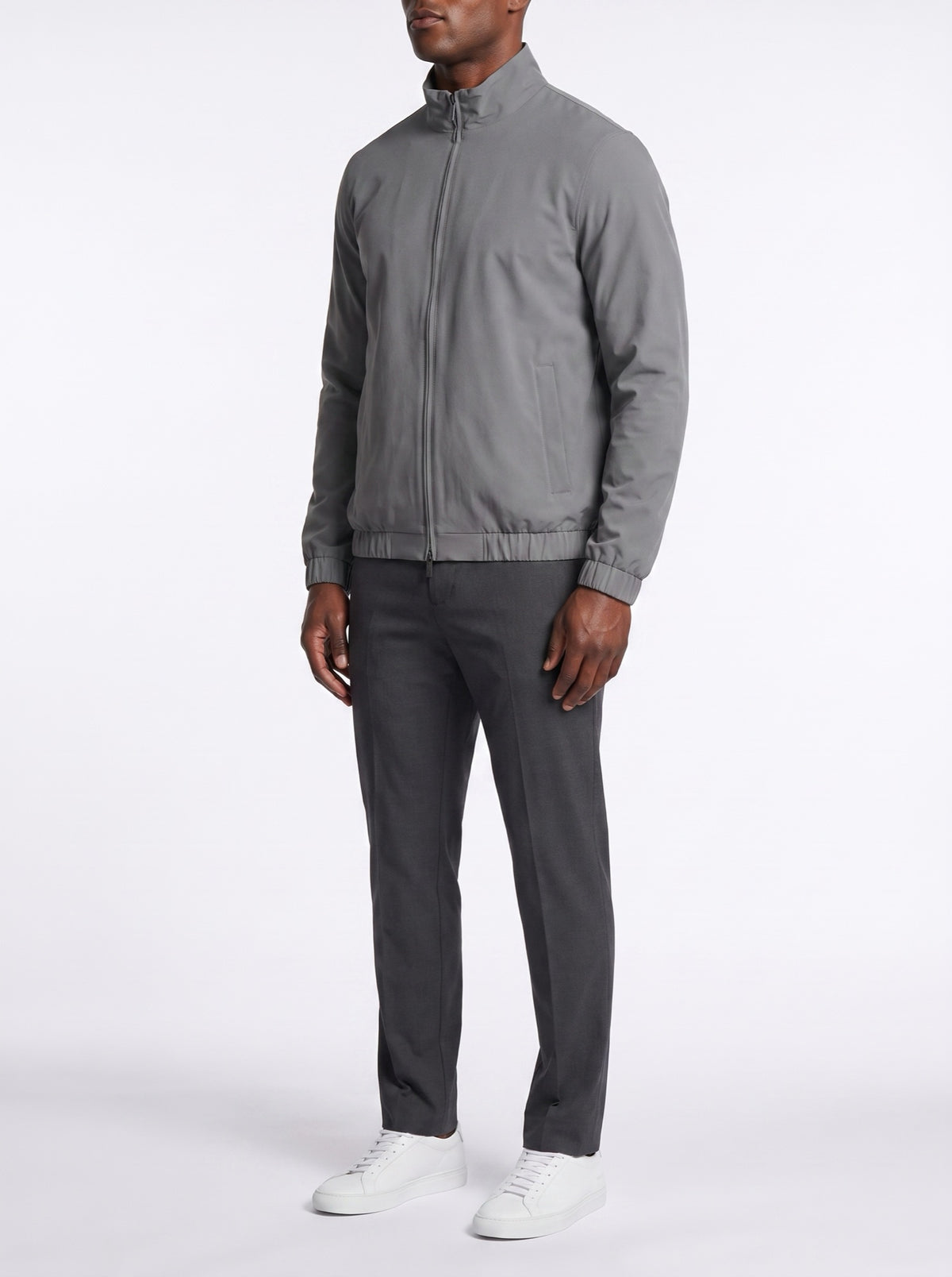 Tech Shell – Gray — three-quarter view