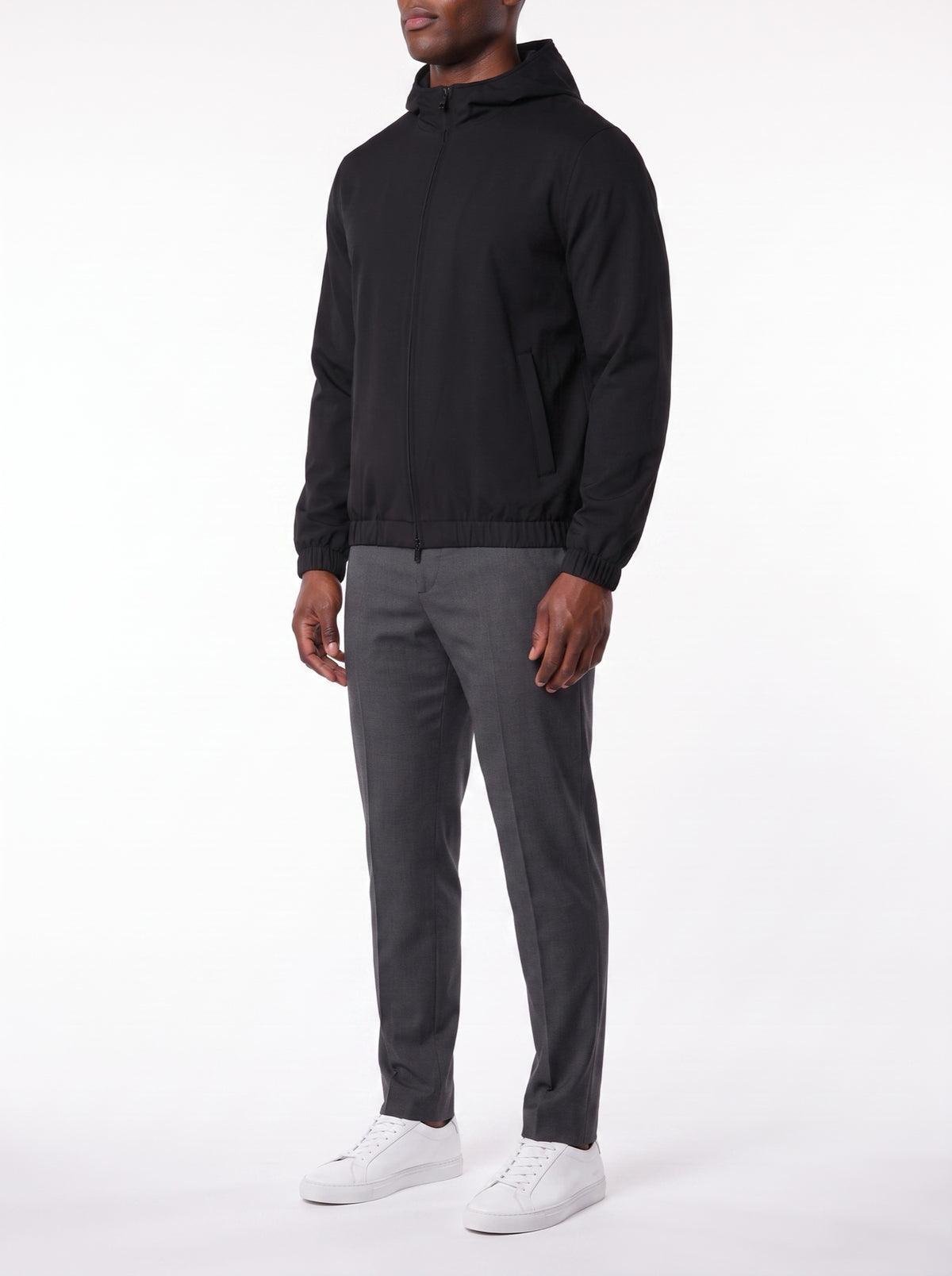 Tech Shell - Black — three-quarter view