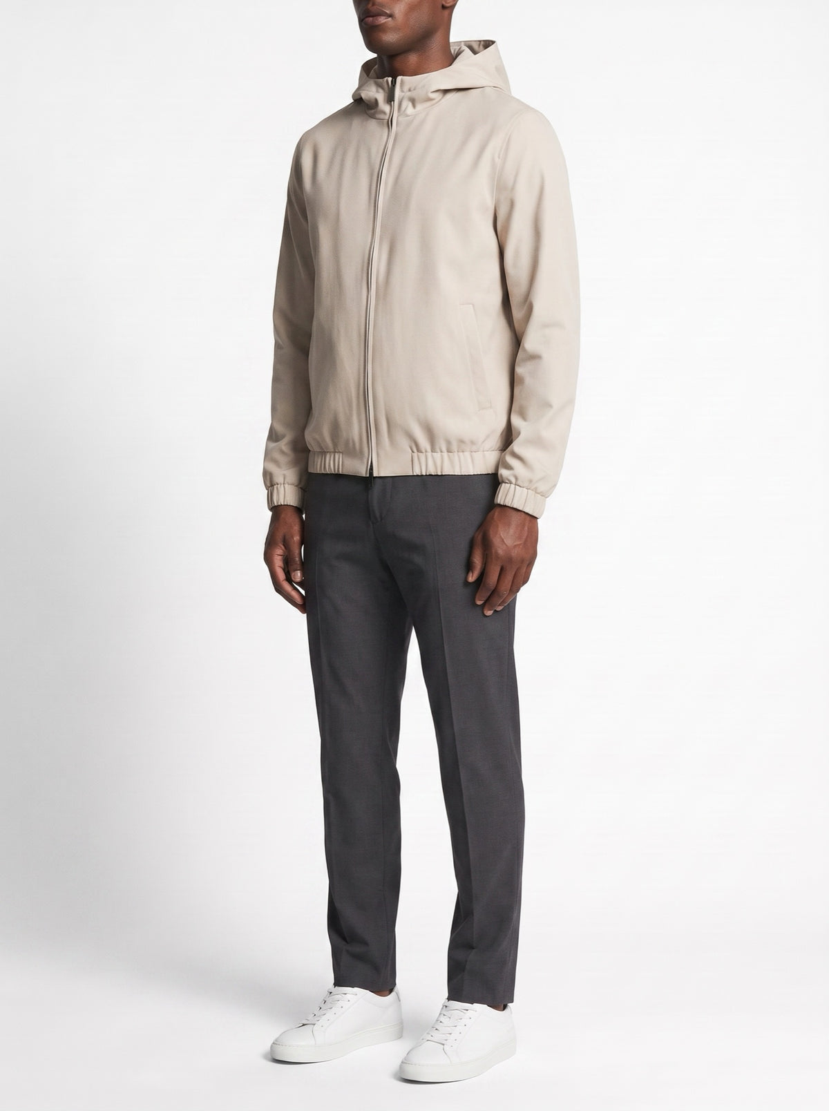 Tech Shell - Beige — three-quarter view