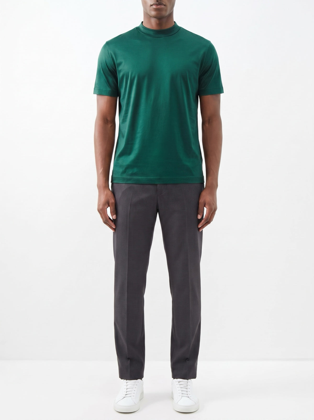 Shiny Crewneck T-Shirt — Green