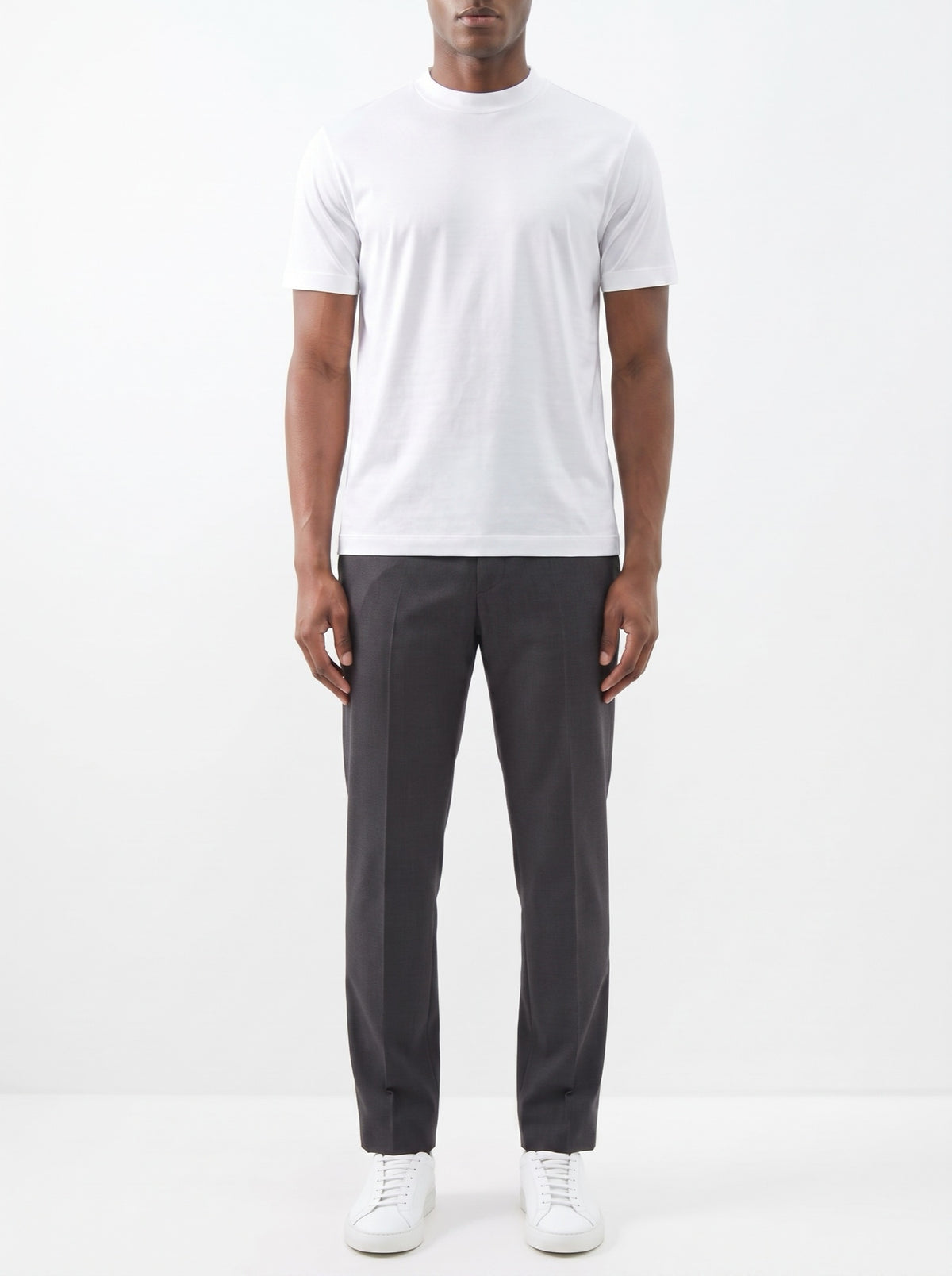 Shiny Crewneck T-Shirt — White