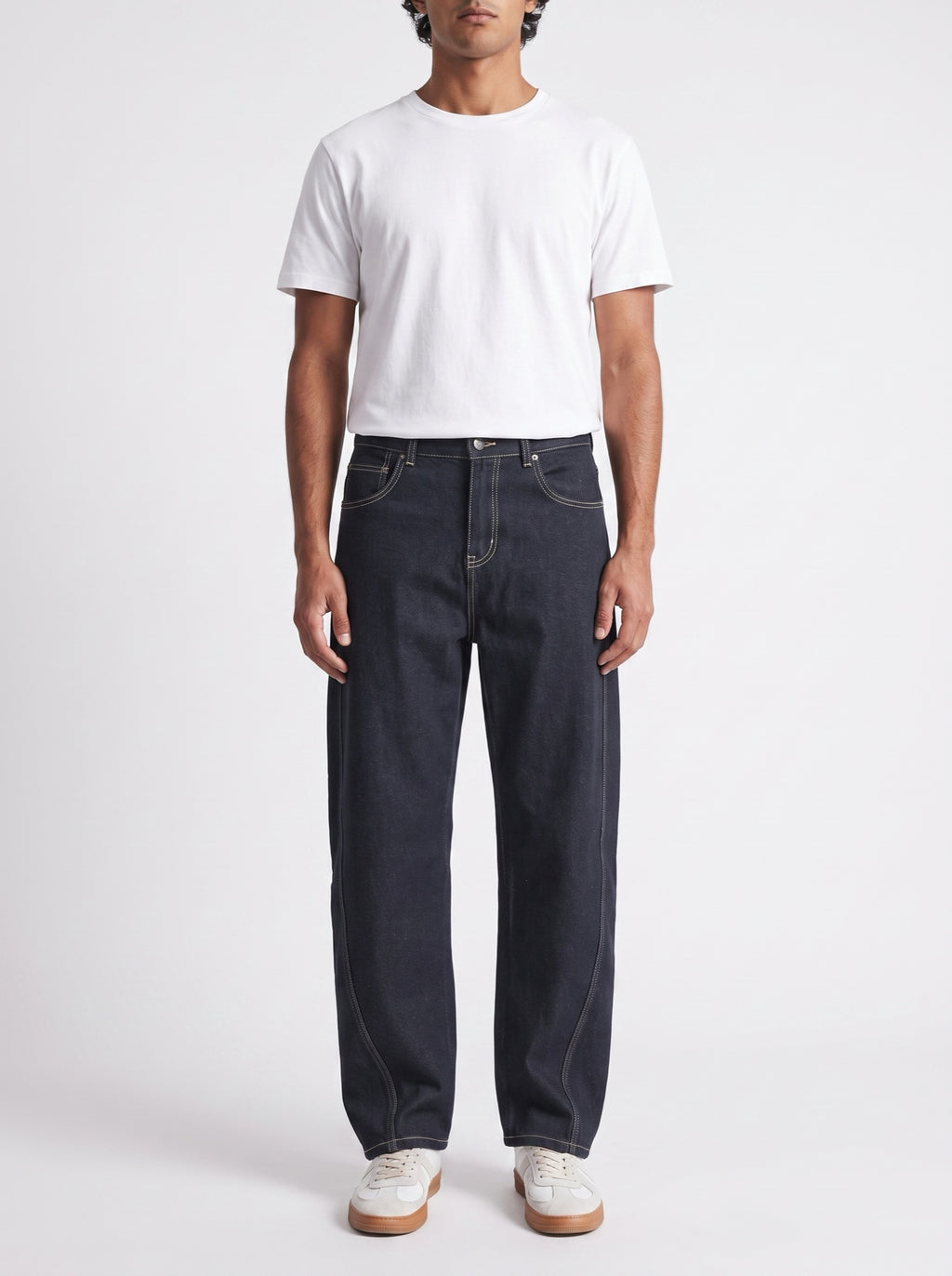 Raw Indigo Straight Jeans — front view