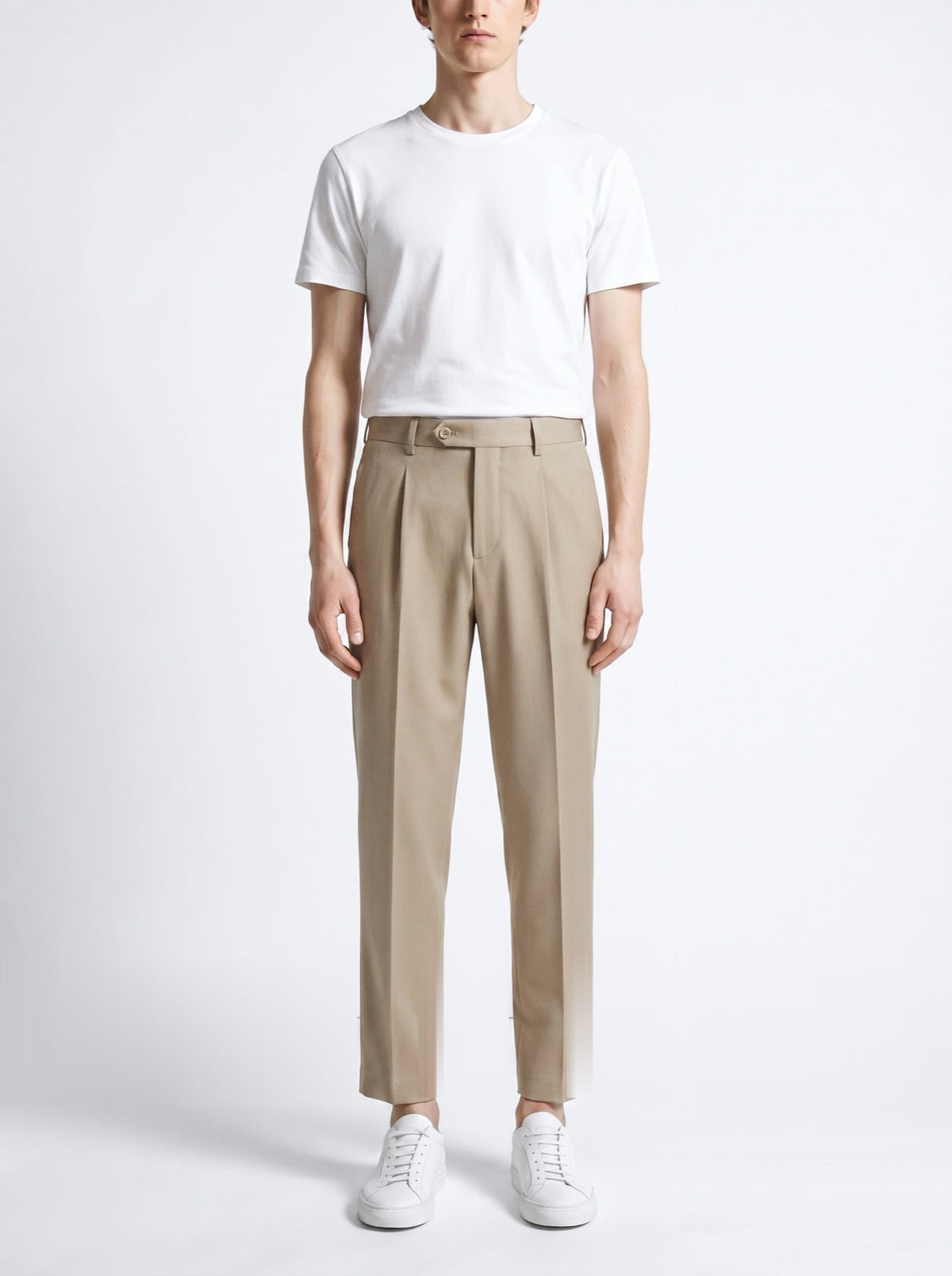 Paris High Waist Pants — Beige