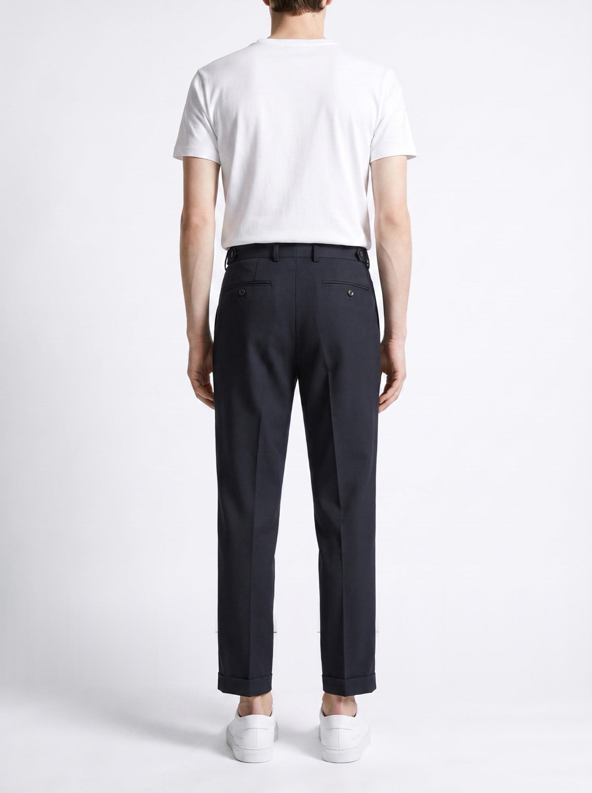 Paris High Waist Pants — Black — back view