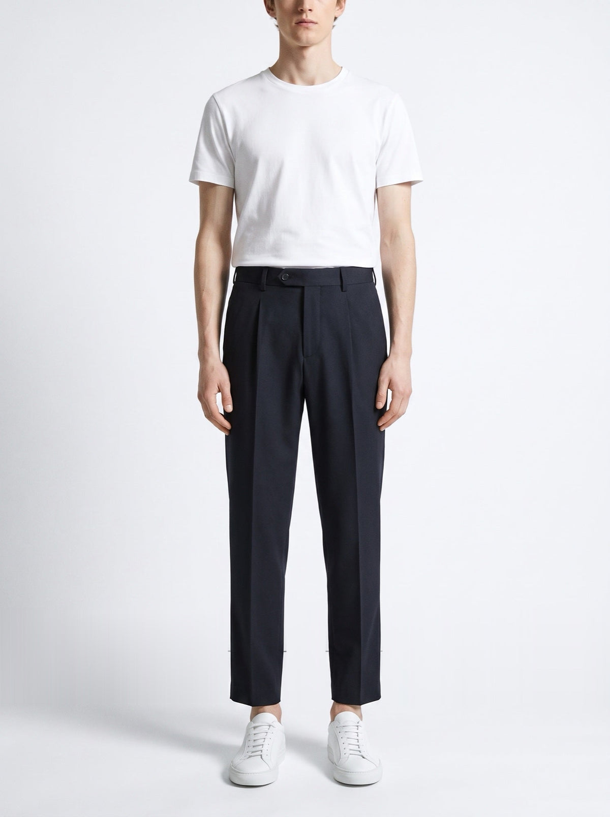 Paris High Waist Pants — Black — front view