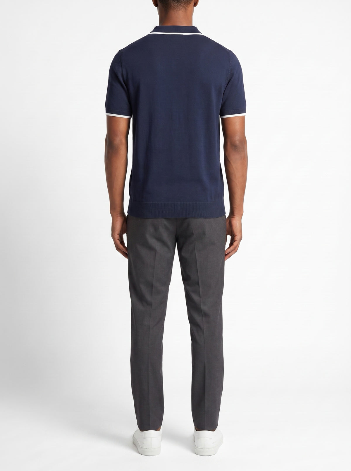 Monaco Edge Polo — Navy — back view