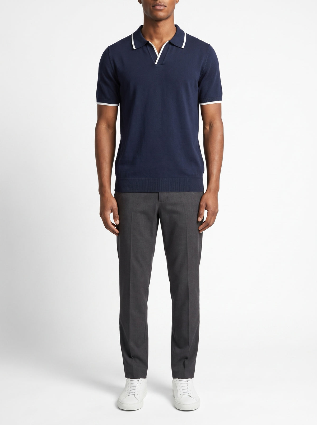 Monaco Edge Polo — Navy — front view