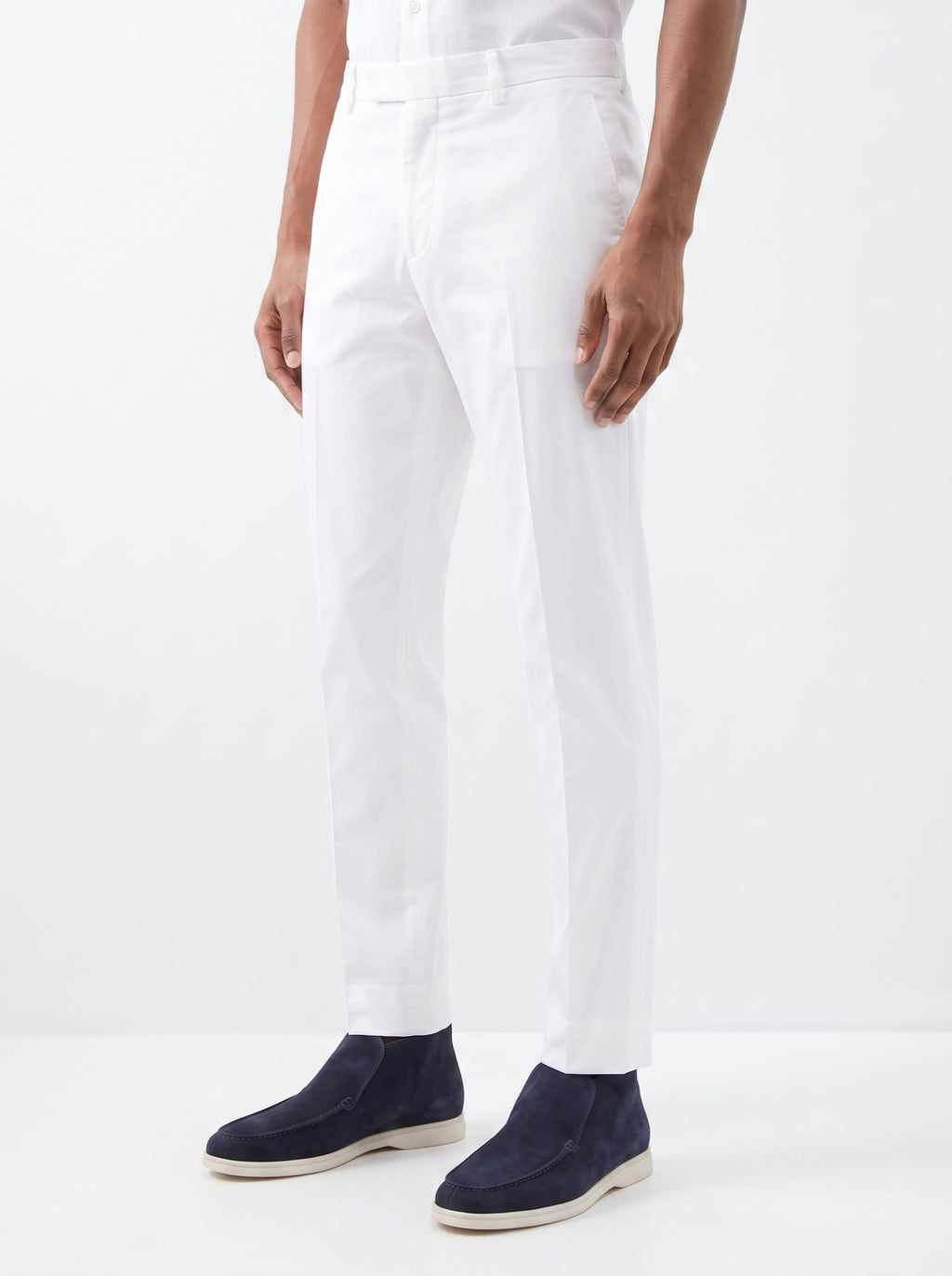 Navy Blue City Loafer — three-quarter view