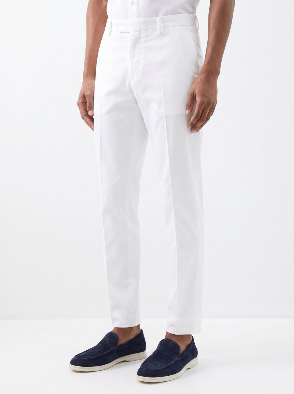 MARINA LOAFERS - Navy Blue — three-quarter view