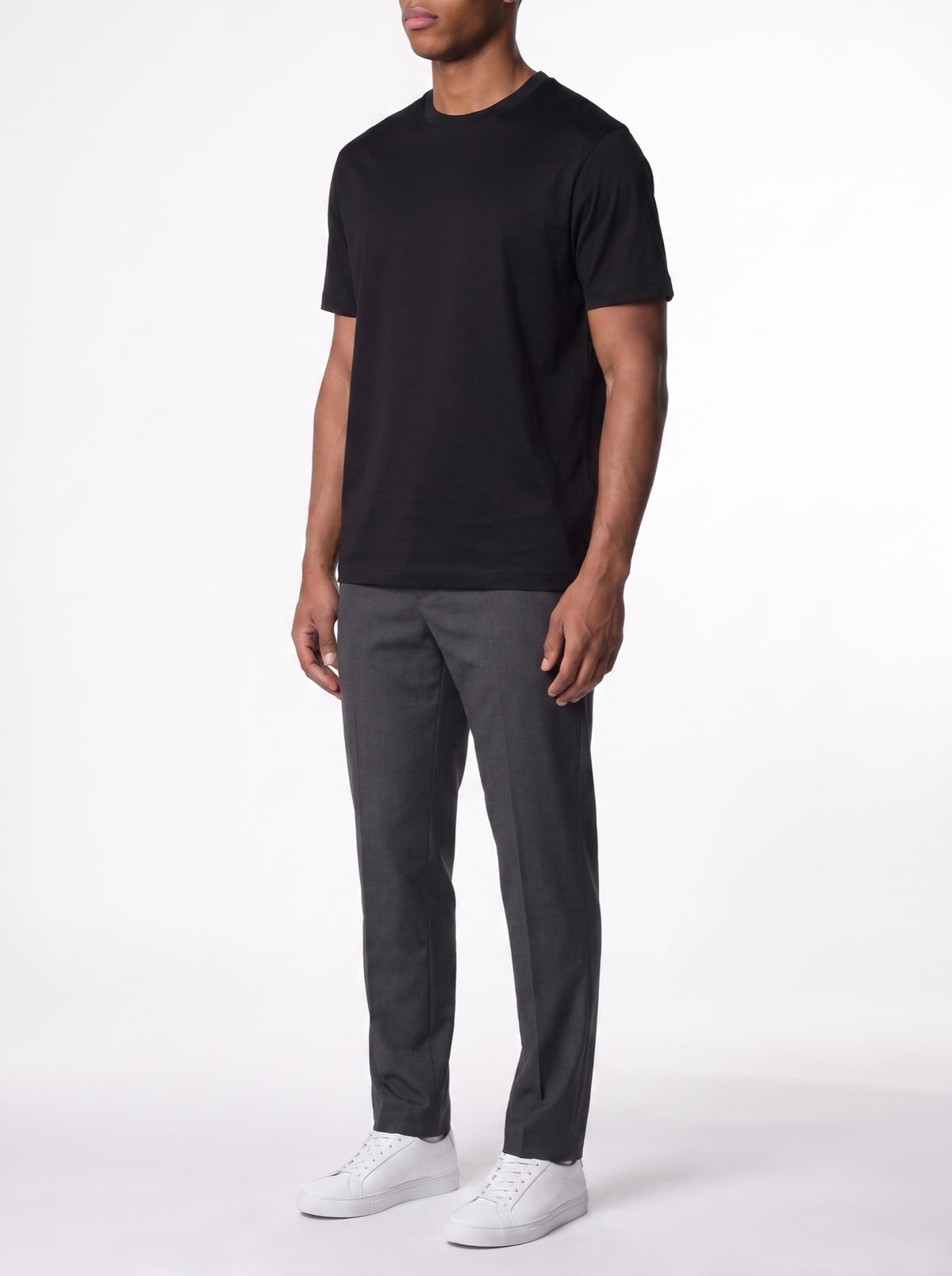 Luxury T-Shirt – Black — three-quarter view