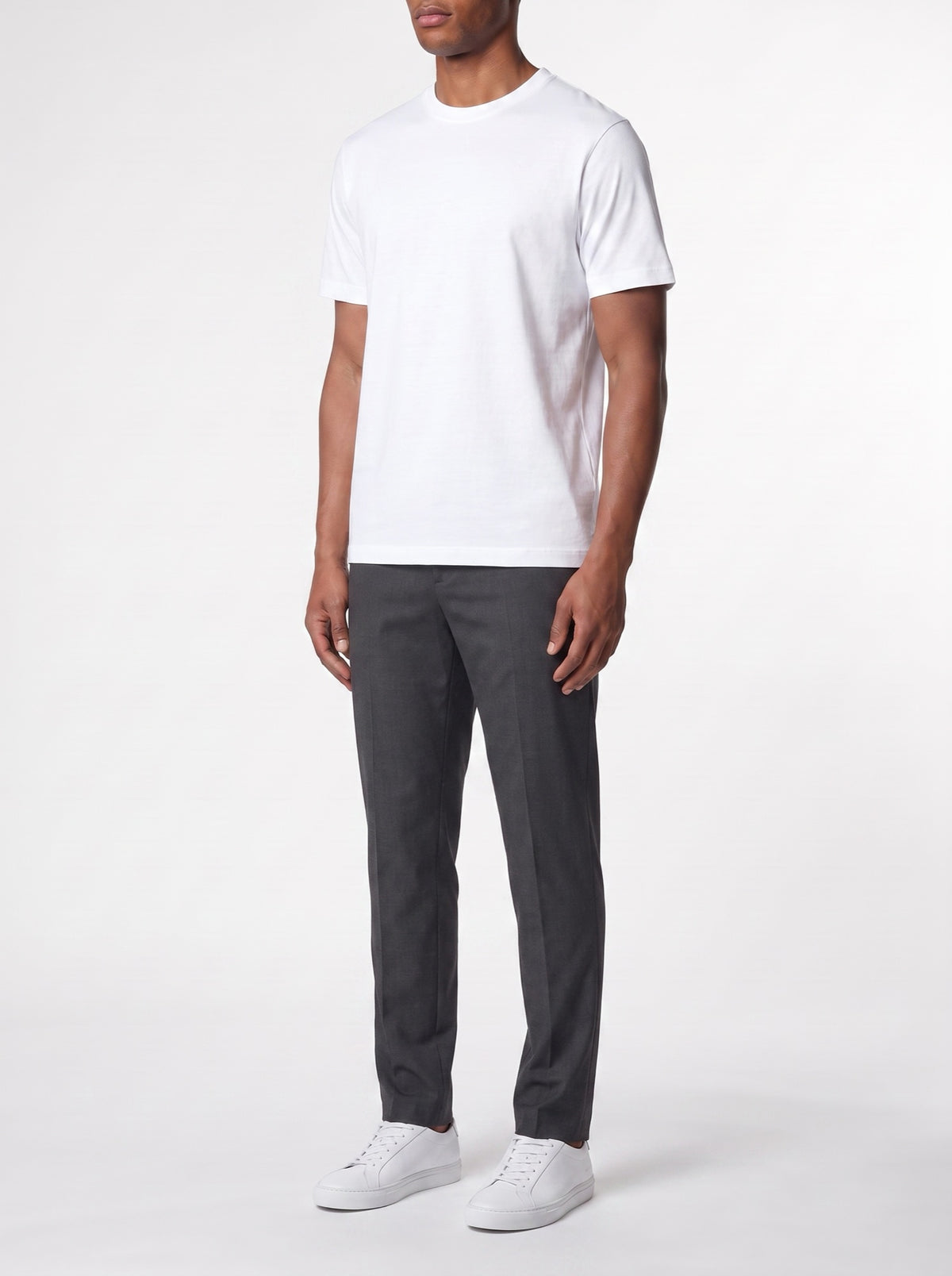 Luxury T-Shirt – White — three-quarter view
