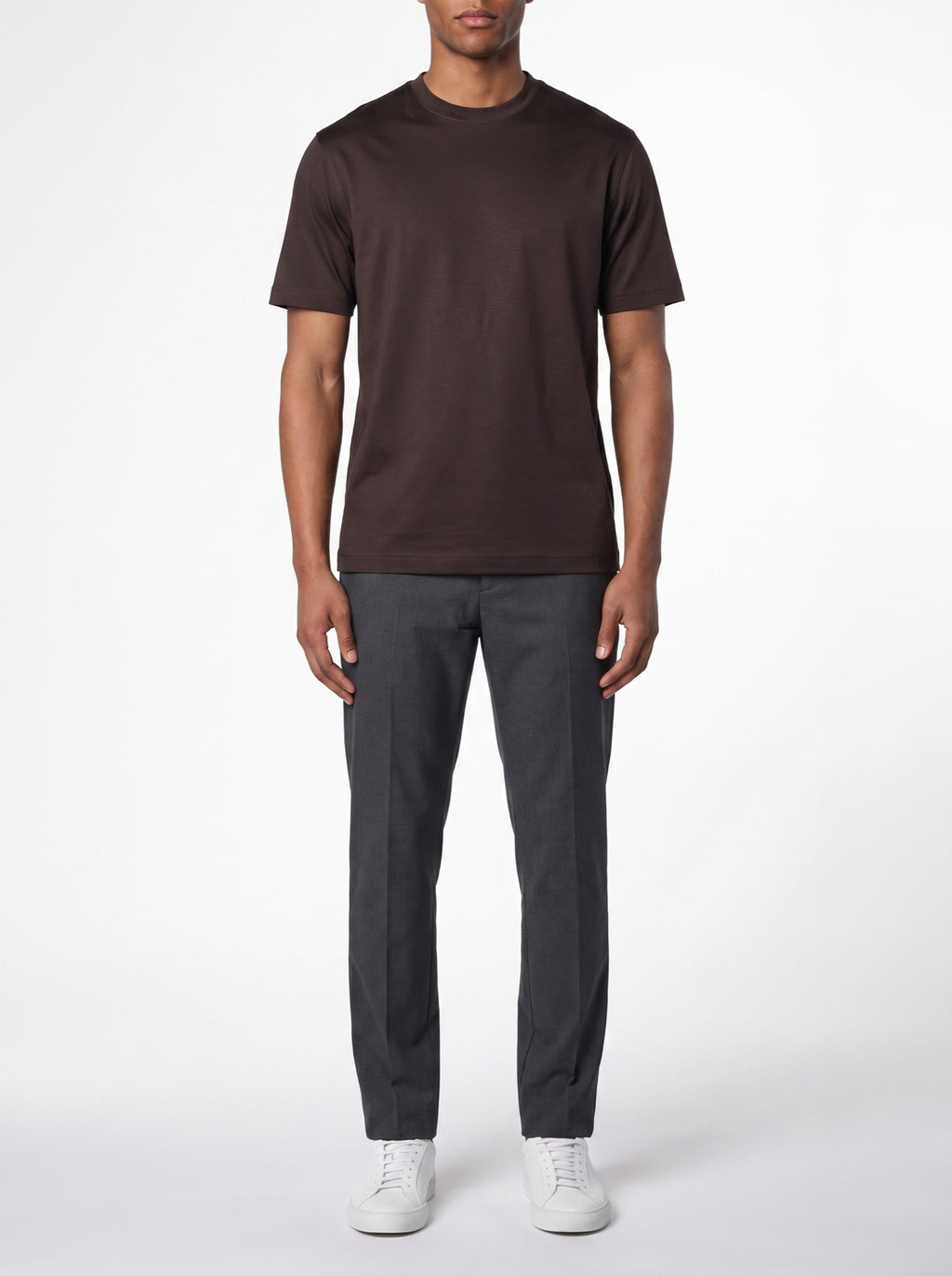 Luxury T-Shirt – Brown — front view
