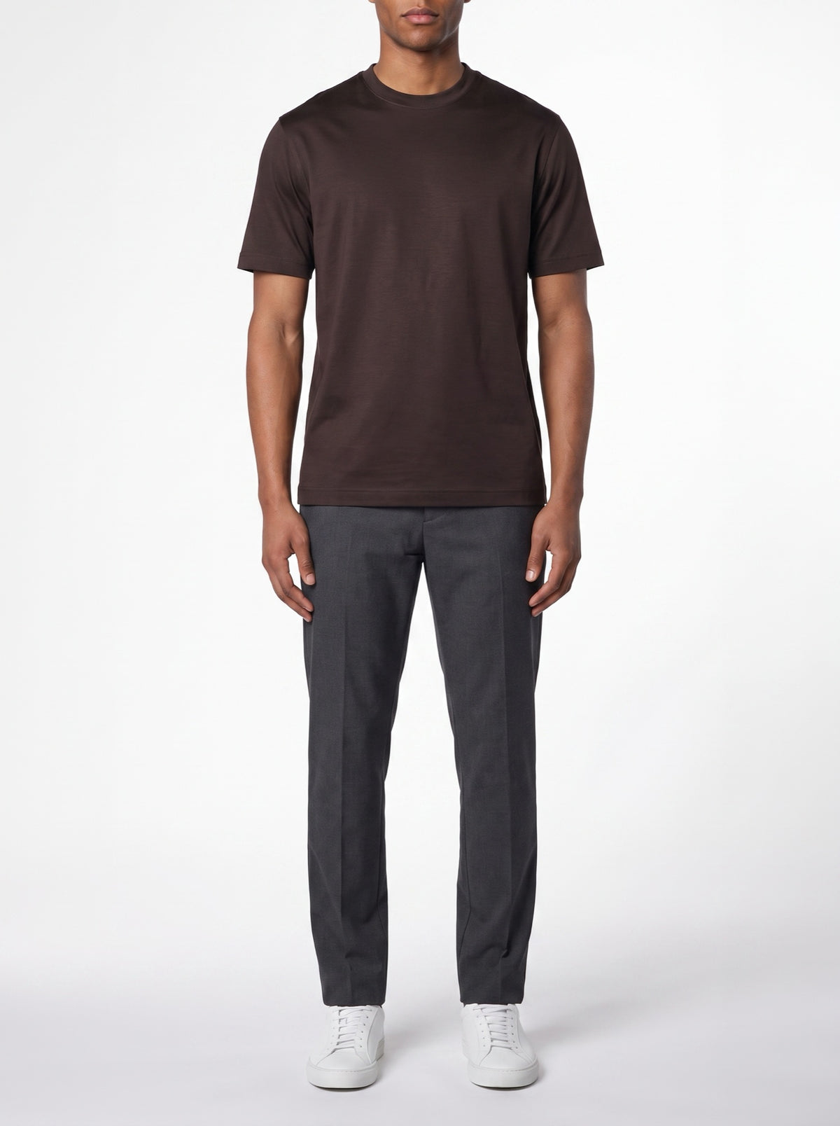 Luxury T-Shirt – Brown — front view