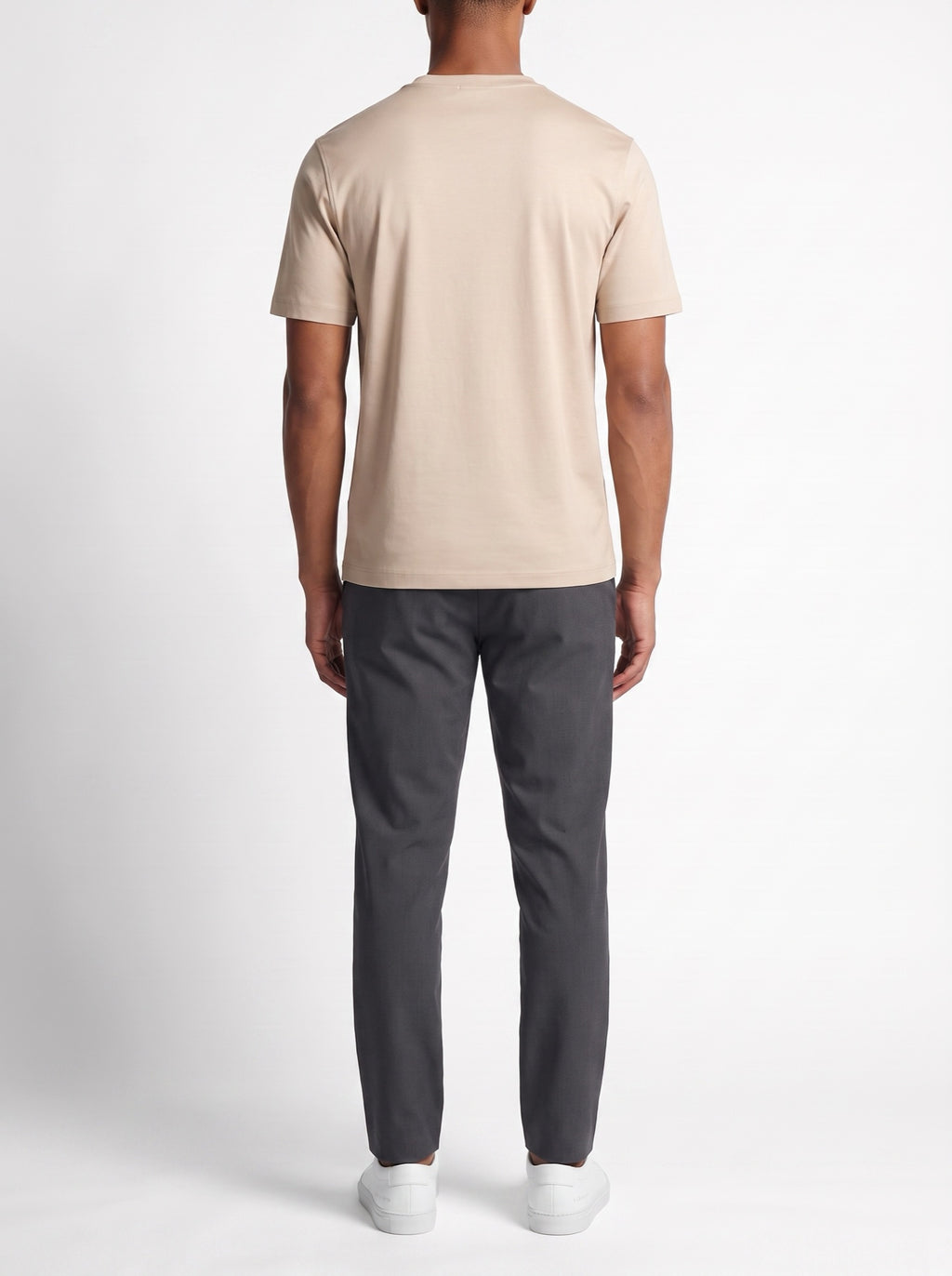 Luxury T-Shirt – Beige — back view