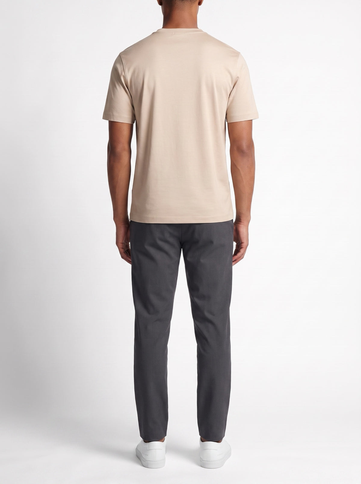 Luxury T-Shirt – Beige — back view
