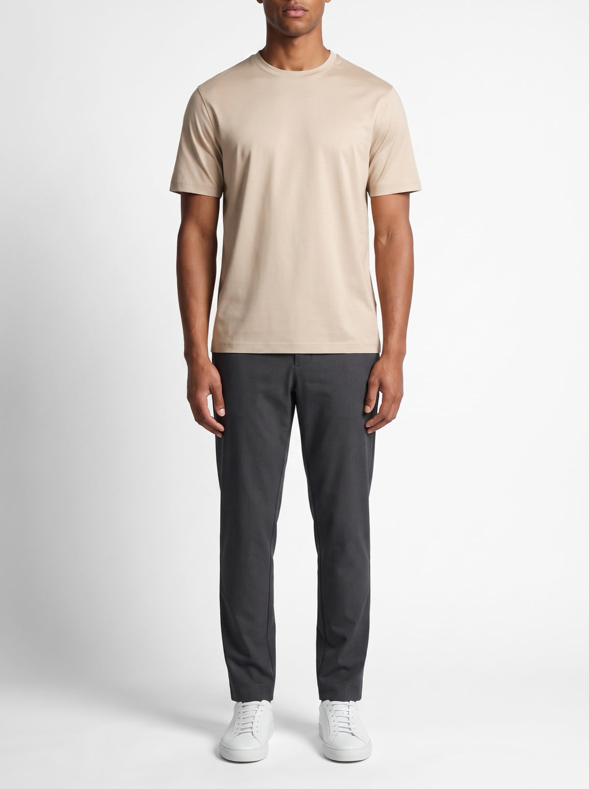 Luxury T-Shirt – Beige — front view