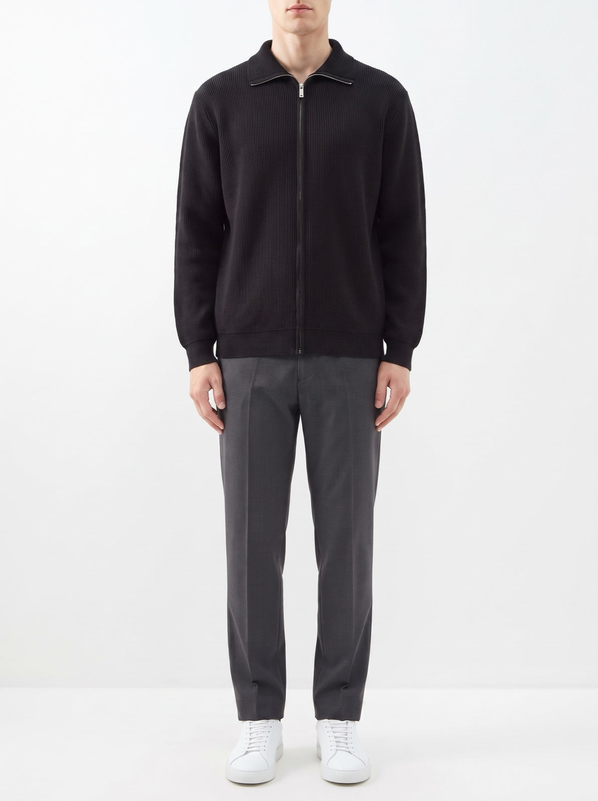 Langston Hooded Knit Cardigan — Black