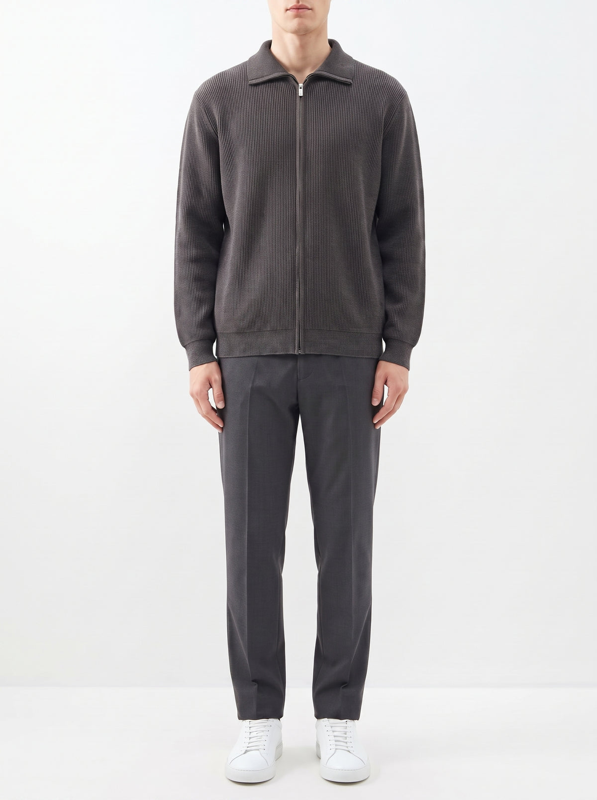 Langston Hooded Knit Cardigan — Gray