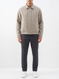 Textured Wool-Blend Short Jacket — front view