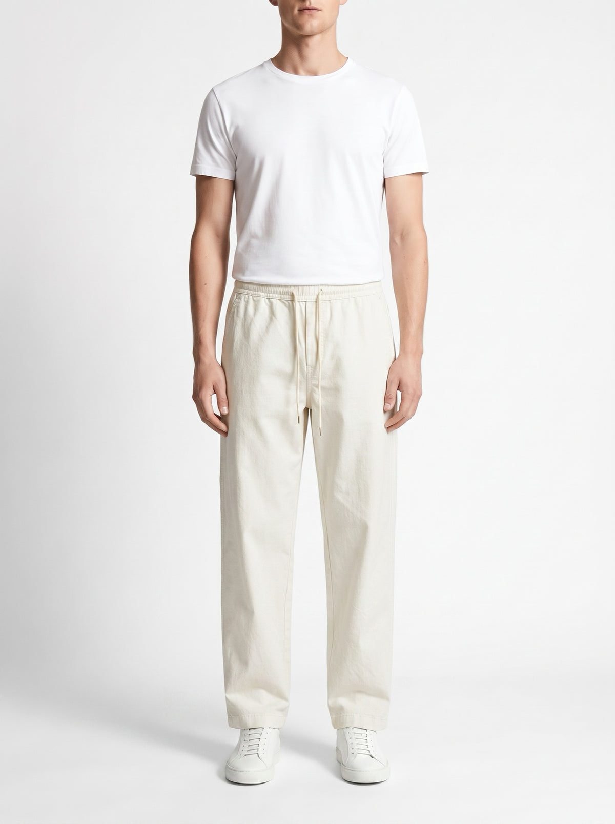 Drawstring Waist Comfort Pants — front view
