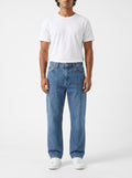 Classic Straight Jeans in Washed Indigo Denim — front view