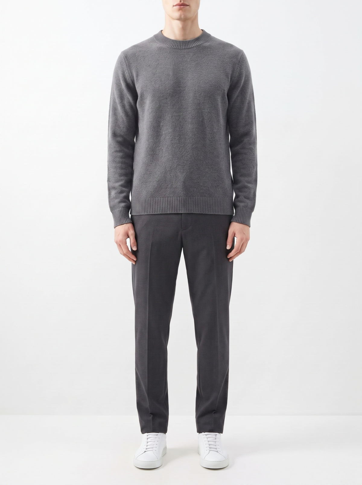 Elegant Vest with Polo Collar — Gray