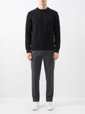 Elegant Vest with Polo Collar — Black — front view