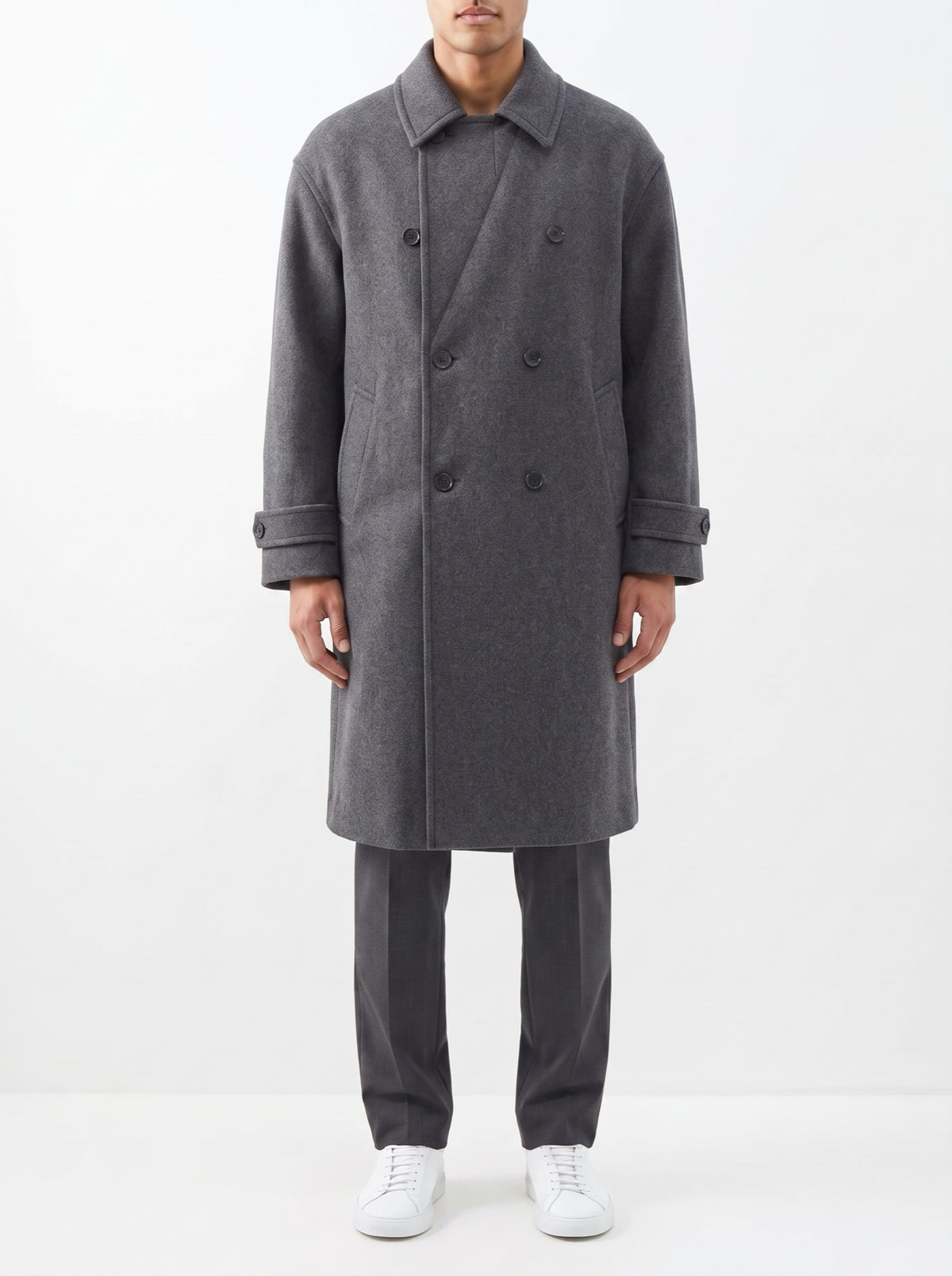 The Classic Reversible Wool Overcoat — Dark Gray