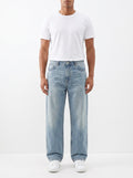 Relaxed Jeans in Washed Denim — front view