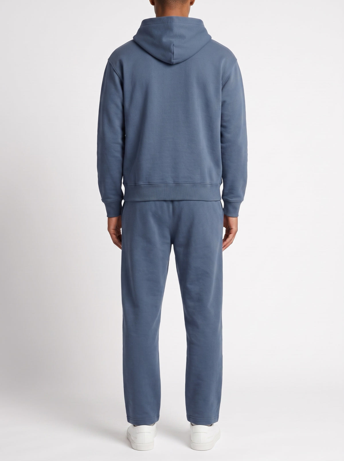 2-Piece Loose Fit Set, Hoodie and Sweatpants – Blue — back view