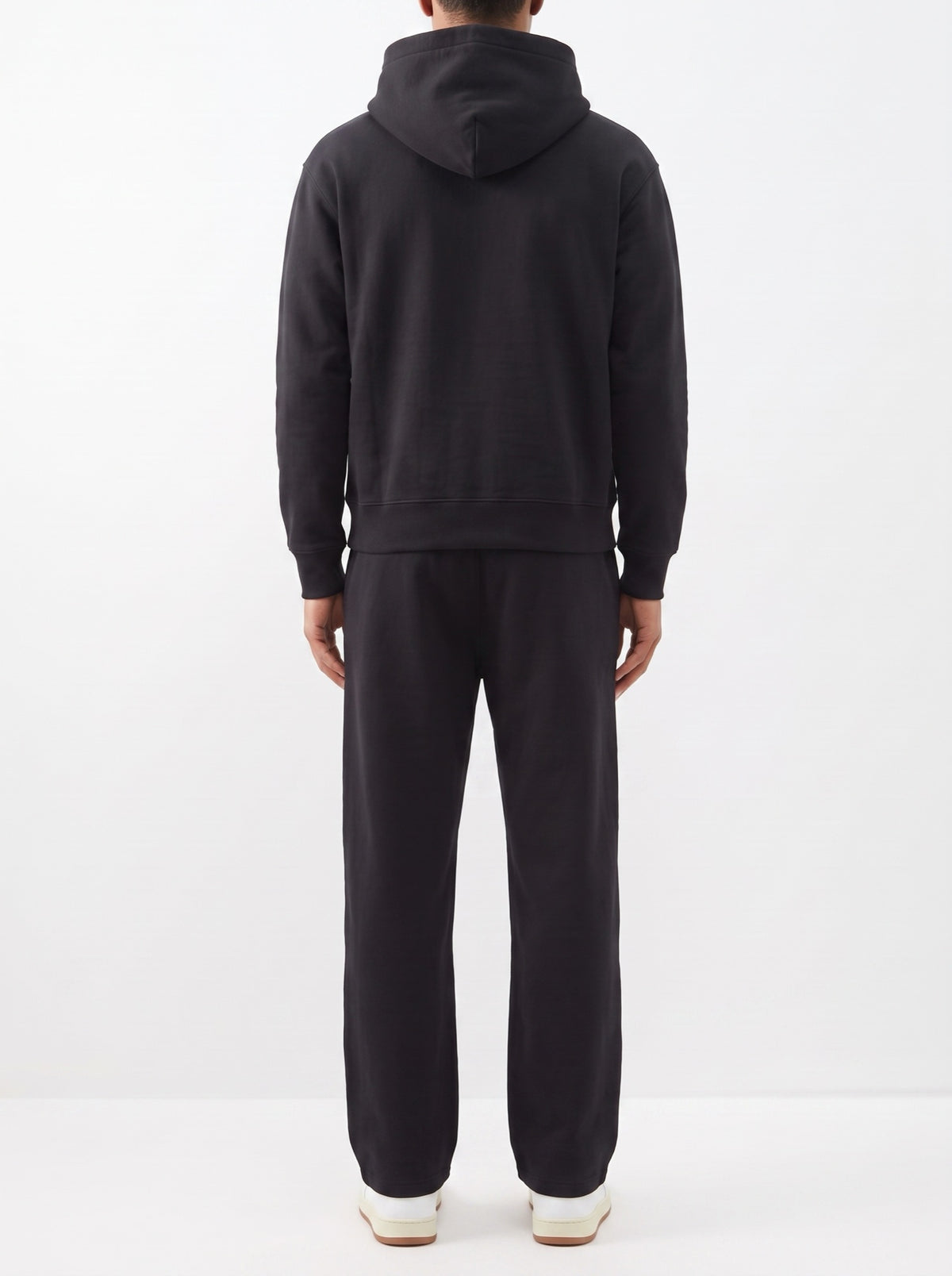 2-Piece Loose Fit Set, Hoodie and Sweatpants – Black — back view
