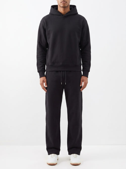 2-Piece Loose Fit Set, Hoodie and Sweatpants – Black — front view