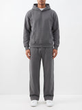 2-Piece Loose Fit Set, Hoodie and Sweatpants – Dark Gray — front view
