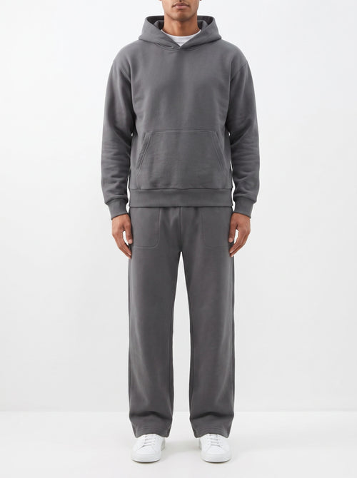 2-Piece Loose Fit Set, Hoodie and Sweatpants – Dark Gray — front view