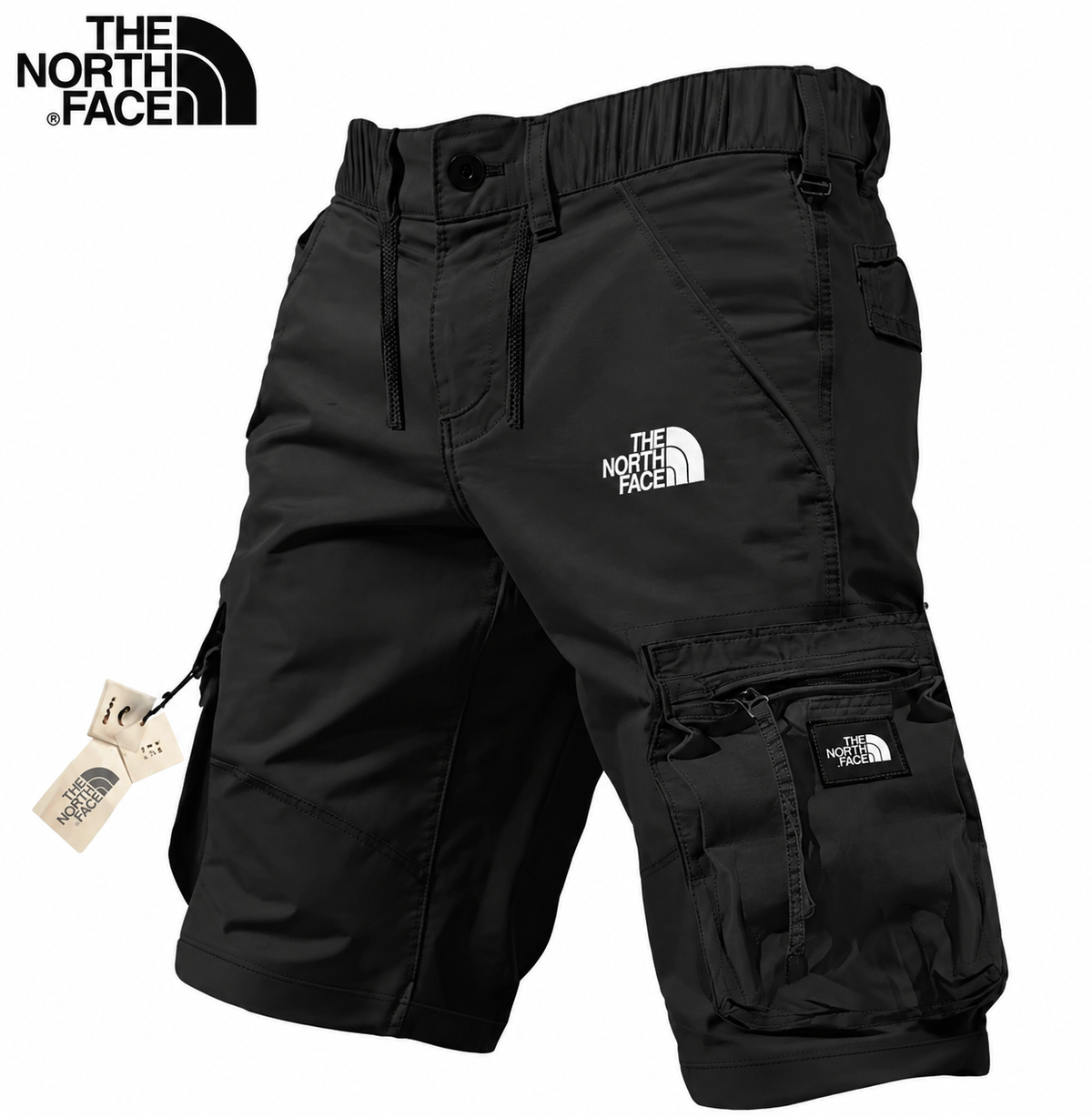 TNF® Lightweight Cargo Shorts — Black — front view