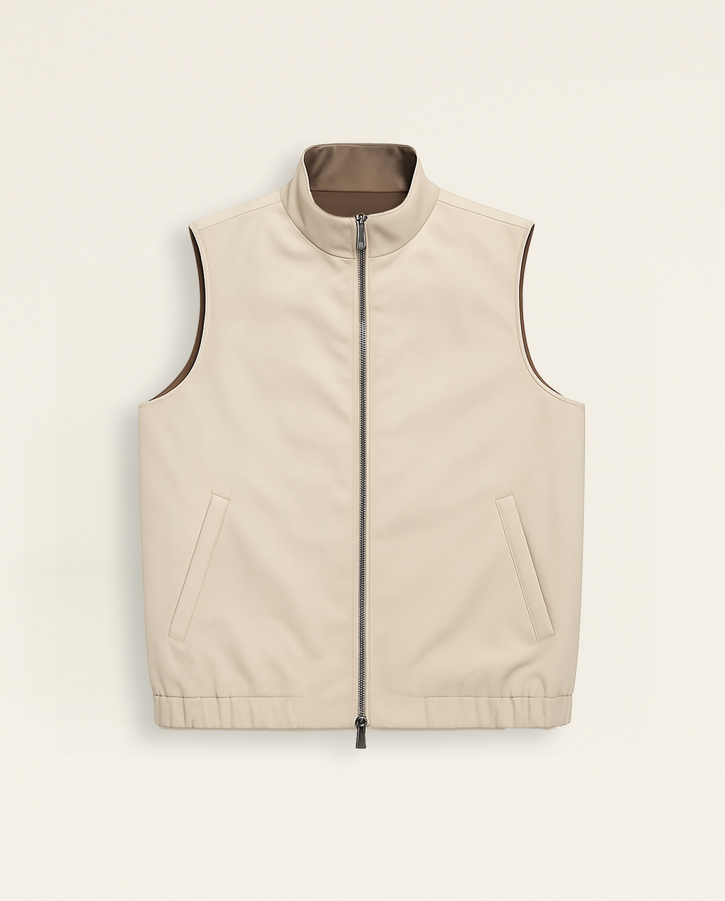 Reversible Vest – Ebony/Beige