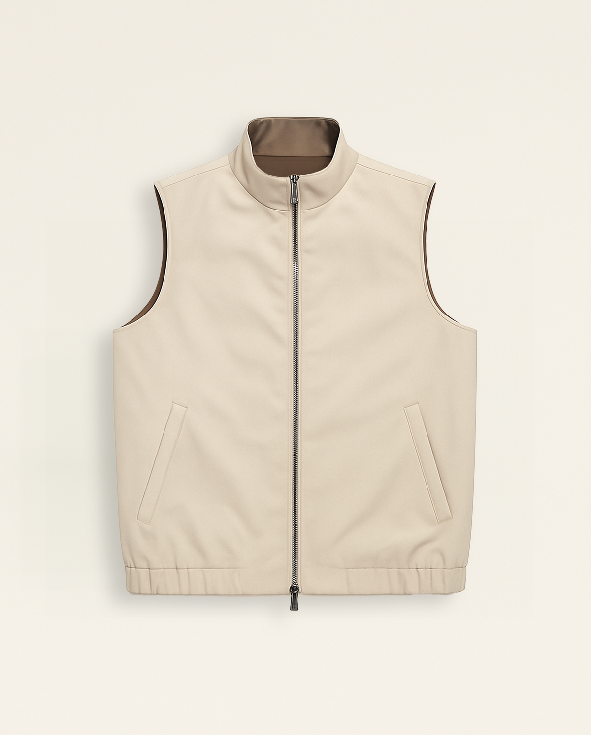 Reversible Vest – Ebony/Beige