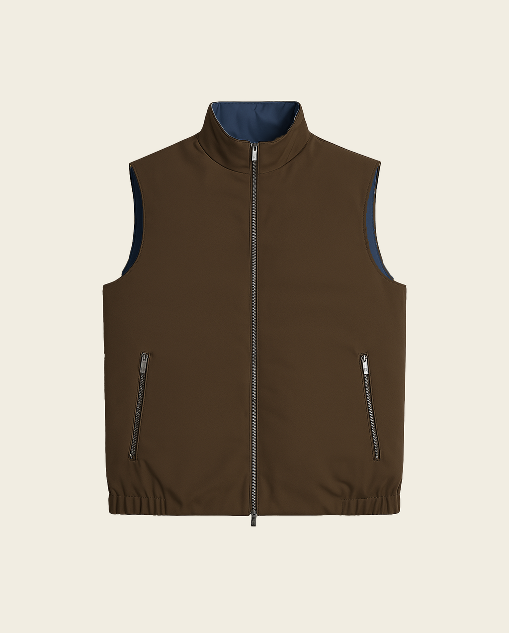 Reversible Vest – Navy/Brown